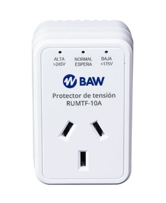 Imagen de PROTECTOR DE TENSION MONOFASICO, CON FICHA Y TOMA 10A