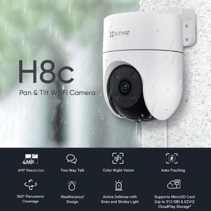 Imagen de CAMARA IP 2MP EZVIZ H8C 4MM PAN TILT EXTERIOR