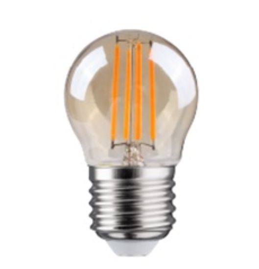 Imagen de LLED GOTA 4W FILAMENTO LED VIDRIO AMBAR LUZ CALIDA E27