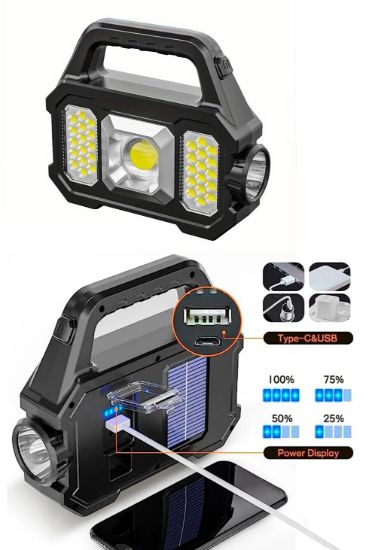 Imagen de LINTERNA C/PANEL SOLAR DINAX YD2205B