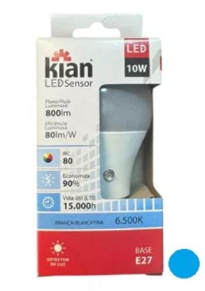 Imagen de LLED FOTOCELULA 10W E27 800LM LUZ DIA -KIAN