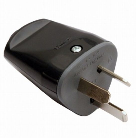 Imagen de FICHA MACHO 10A AXIAL NEGRA