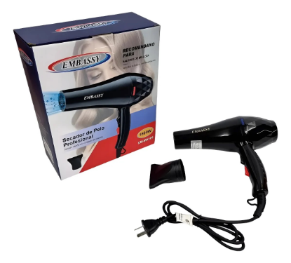 Imagen de SECADOR DE PELO PROFESIONAL 1800W-EMBASSY EM-MX180