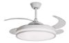 Imagen de VENTILADOR DE TECHO 4 PALAS RETRACTIL BLANCO CON LUZ LED -EMBASSY