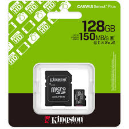 Imagen de MICRO SD 128GB C10 KINGSTON CANVAS SELECT PLUS G3