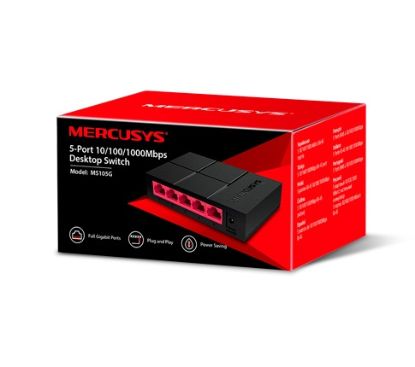 Imagen de SWITCH 5P MERCUSYS MS105G 10/100/1000 DESKTOP