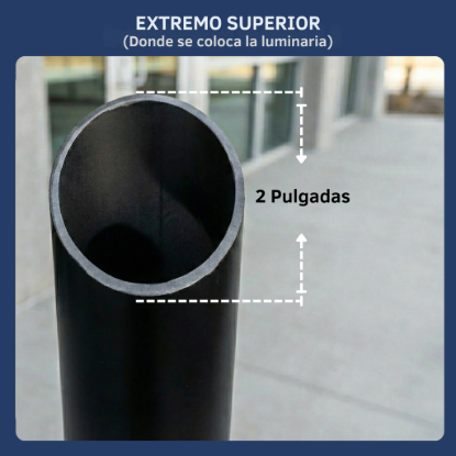 Imagen de POSTE FAROLA DIAMETRO 60MM -ALTO 3M -EMPALMABLE