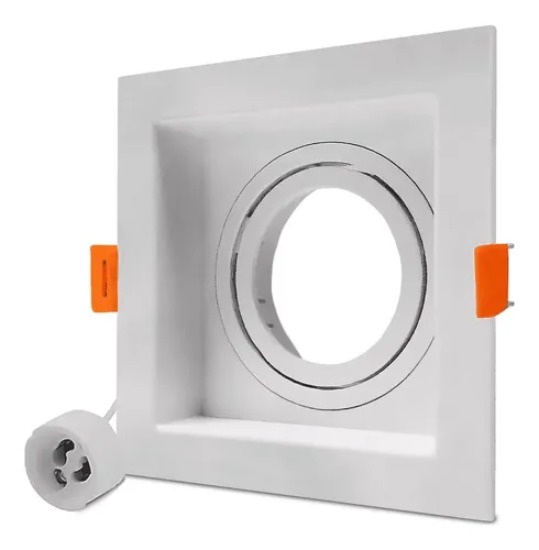Imagen de SPOT DICROICA EMBUTIR CUADRADO MR16 BLANCO - INTERCONECTABLE