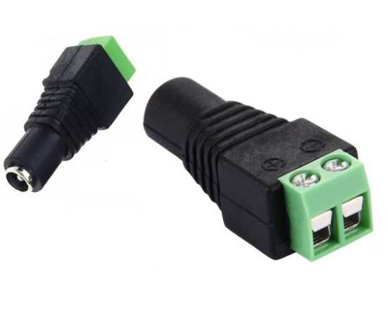 Imagen de CONECTOR JACK 2.1 HEMBRA CON TORNILLOS (PLUG DE ALIMENTACION 2.1) C/U