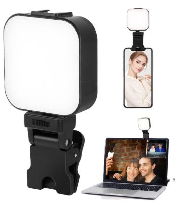 Imagen de LUZ LED SELFIE/NOTEBOOK PORTATIL CLIP (A PILAS )