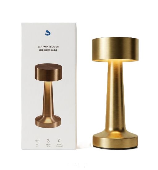 Imagen de VELADOR DORADO TACTIL VELTAC