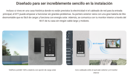 Imagen de VIDEOPORTERO IP 2MP EZVIZ EP7 SOLAR