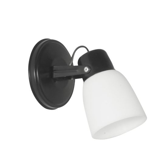 Imagen de SPOT 1 LUZ "VALEN" (Ø 110X120) C/TULIPA PVC NEGRO
