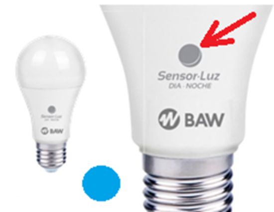 Imagen de LAMPARA LED FOTOCELULA 9W E27 960LM -BAW